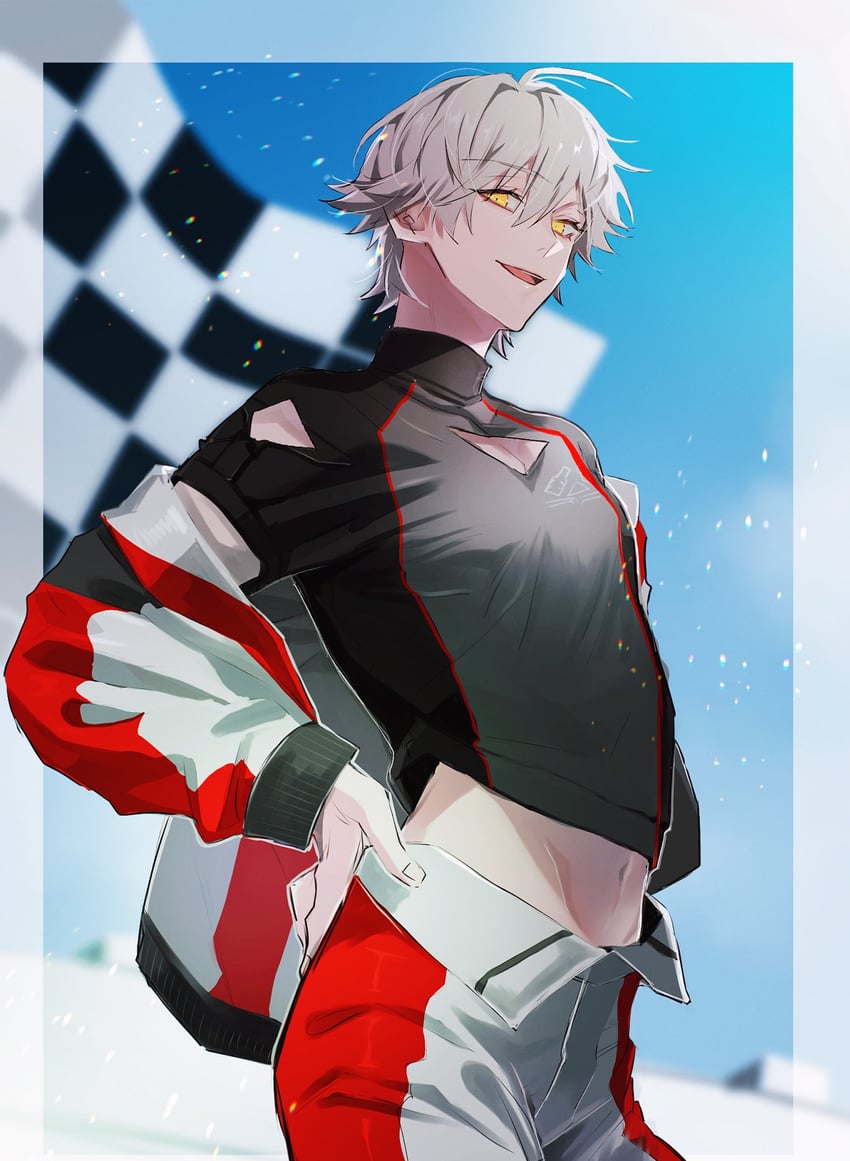 trailblazer and caelus (honkai and 1 more) drawn by ichica_(seto0717)