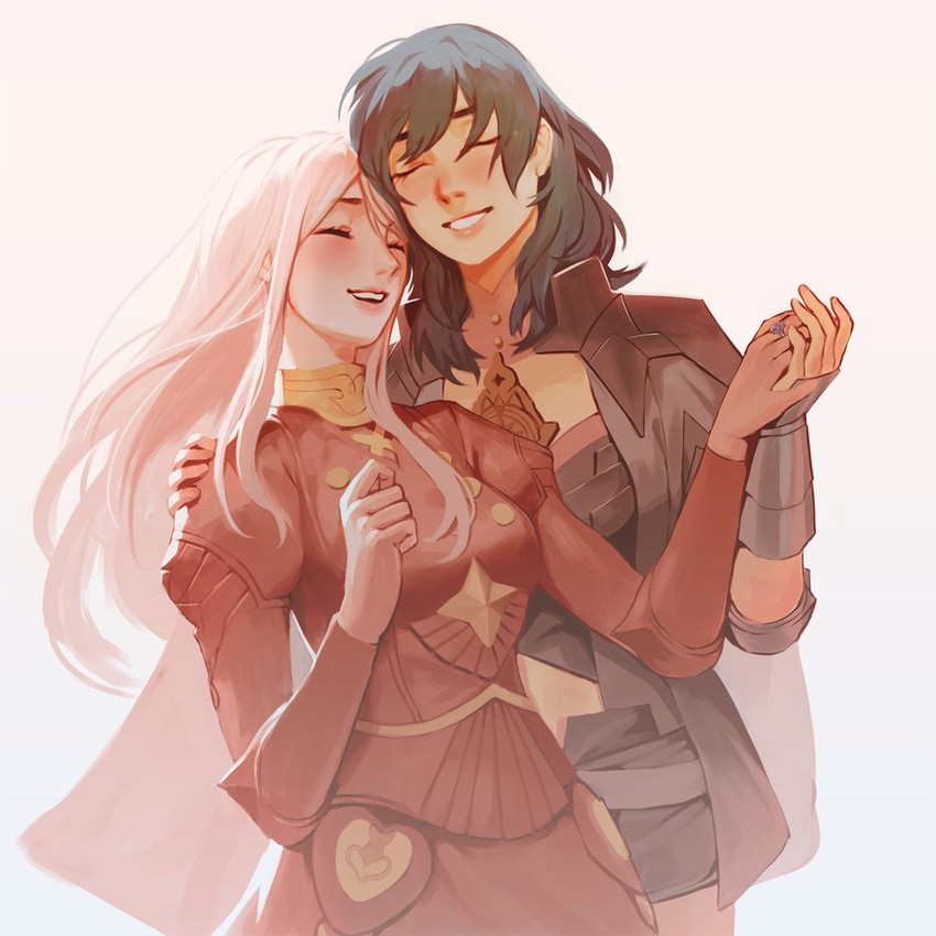 female byleth and edelgard von hresvelg (fire emblem and 1 more) drawn by radiostarkiller