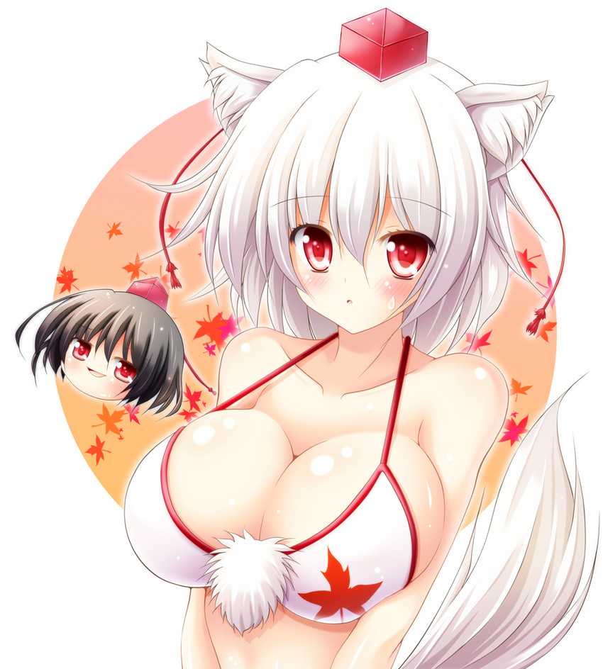 shameimaru aya and inubashiri momiji (touhou) drawn by osashin_(osada)