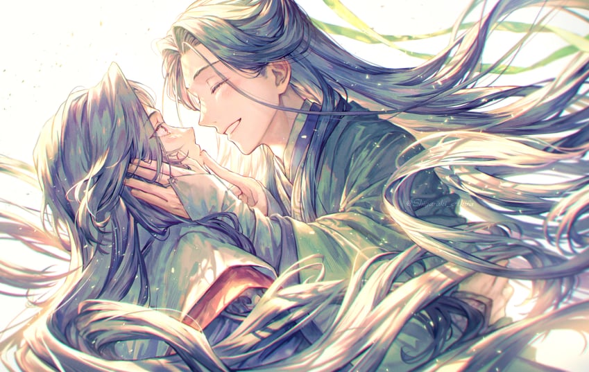 luo binghe and shen qingqiu (renzha fanpai zijiu xitong) drawn by shigaraki_(strobe_blue)