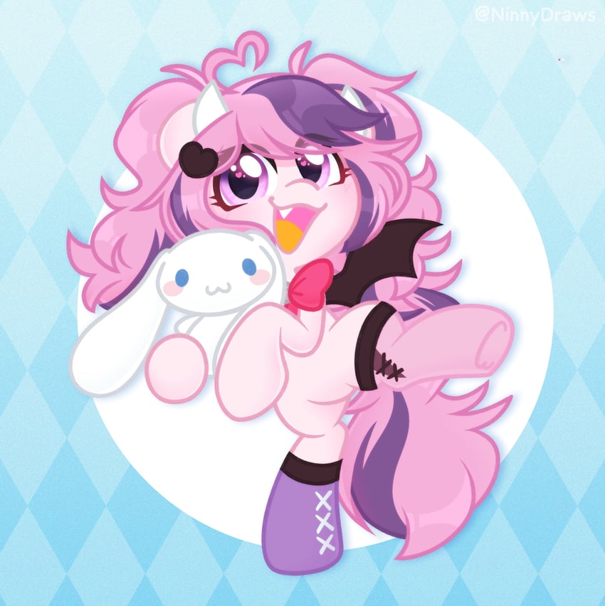 cinnamoroll and ironmouse (sanrio and 4 more) drawn by ninnydraws