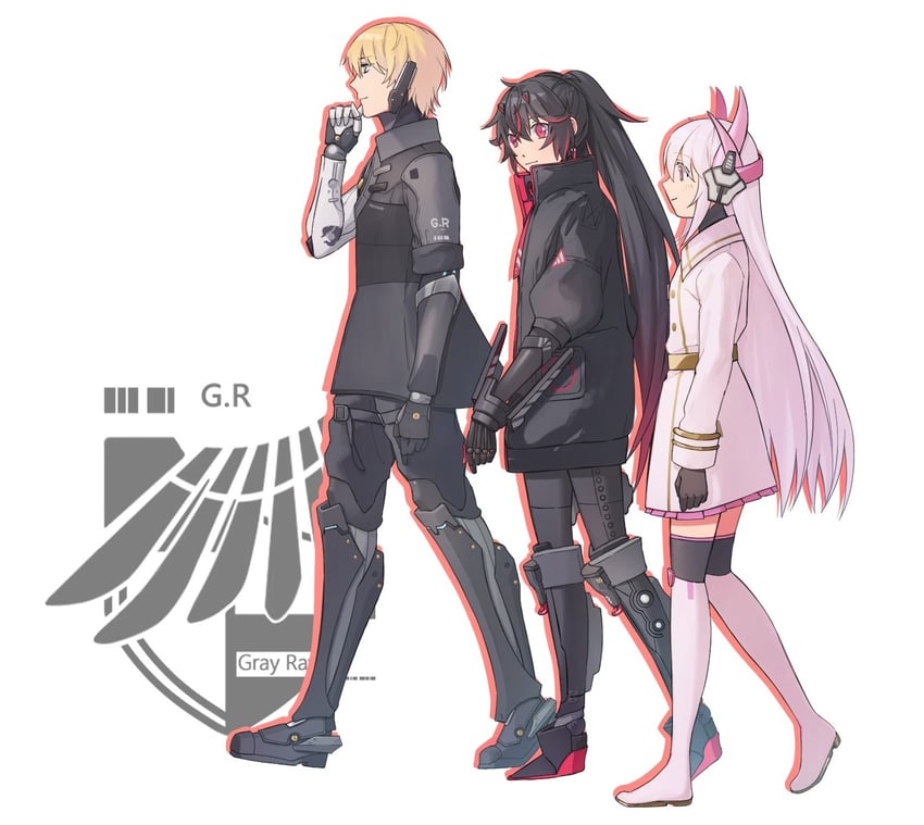 lucia, liv, lucia: plume, lee, liv: eclipse, and 1 more (punishing: gray raven) drawn by ppig_p