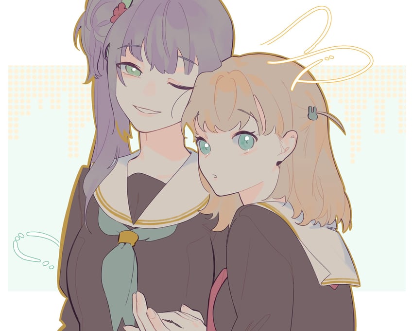 hinoshita kaho and otomune kozue (love live! and 1 more) drawn by pipi_(m1x_mix)