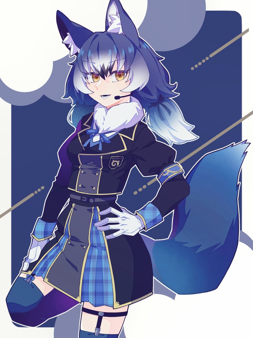 dire wolf (kemono friends and 1 more) drawn by hauru_252
