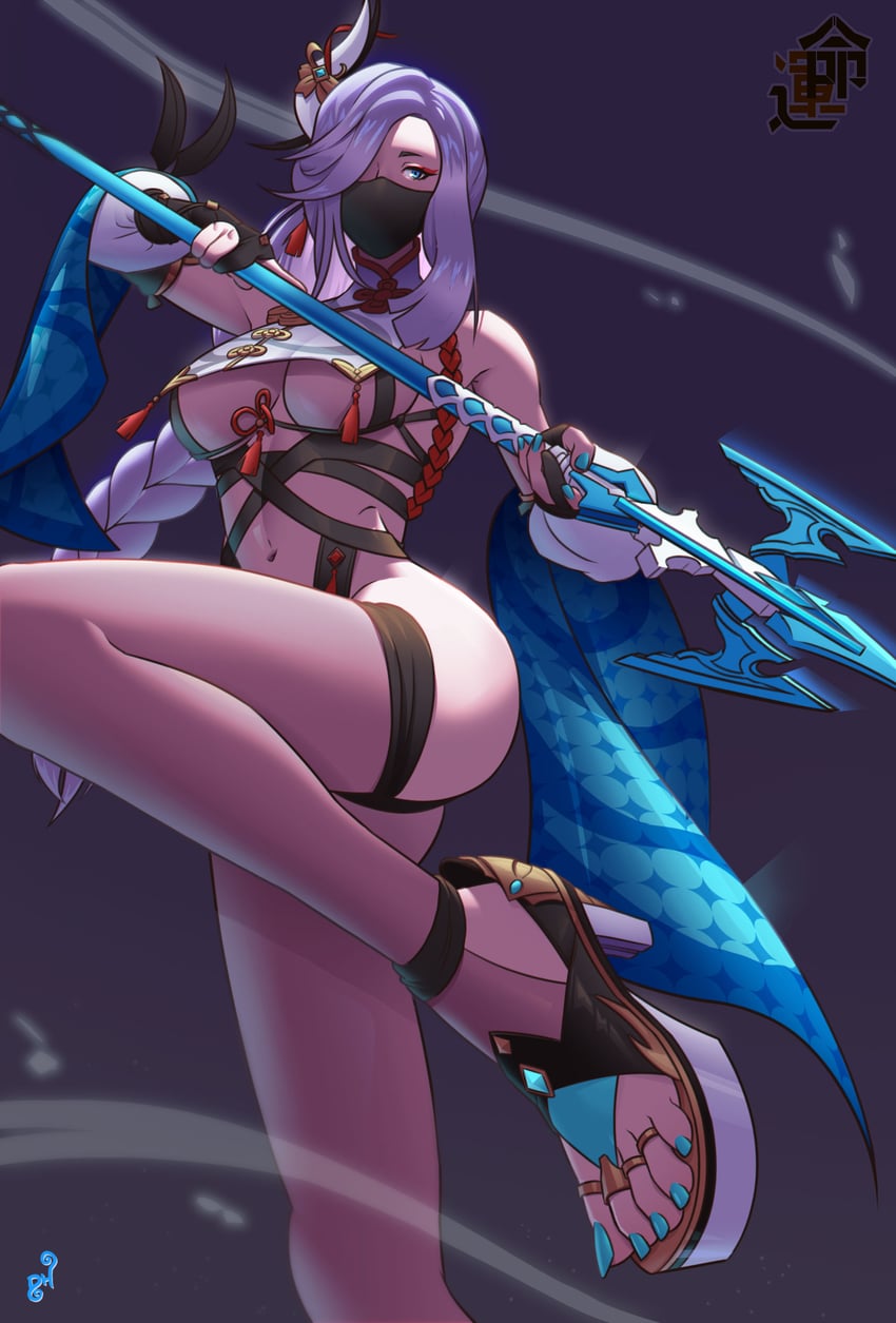 shenhe (genshin impact) drawn by mohoshadream