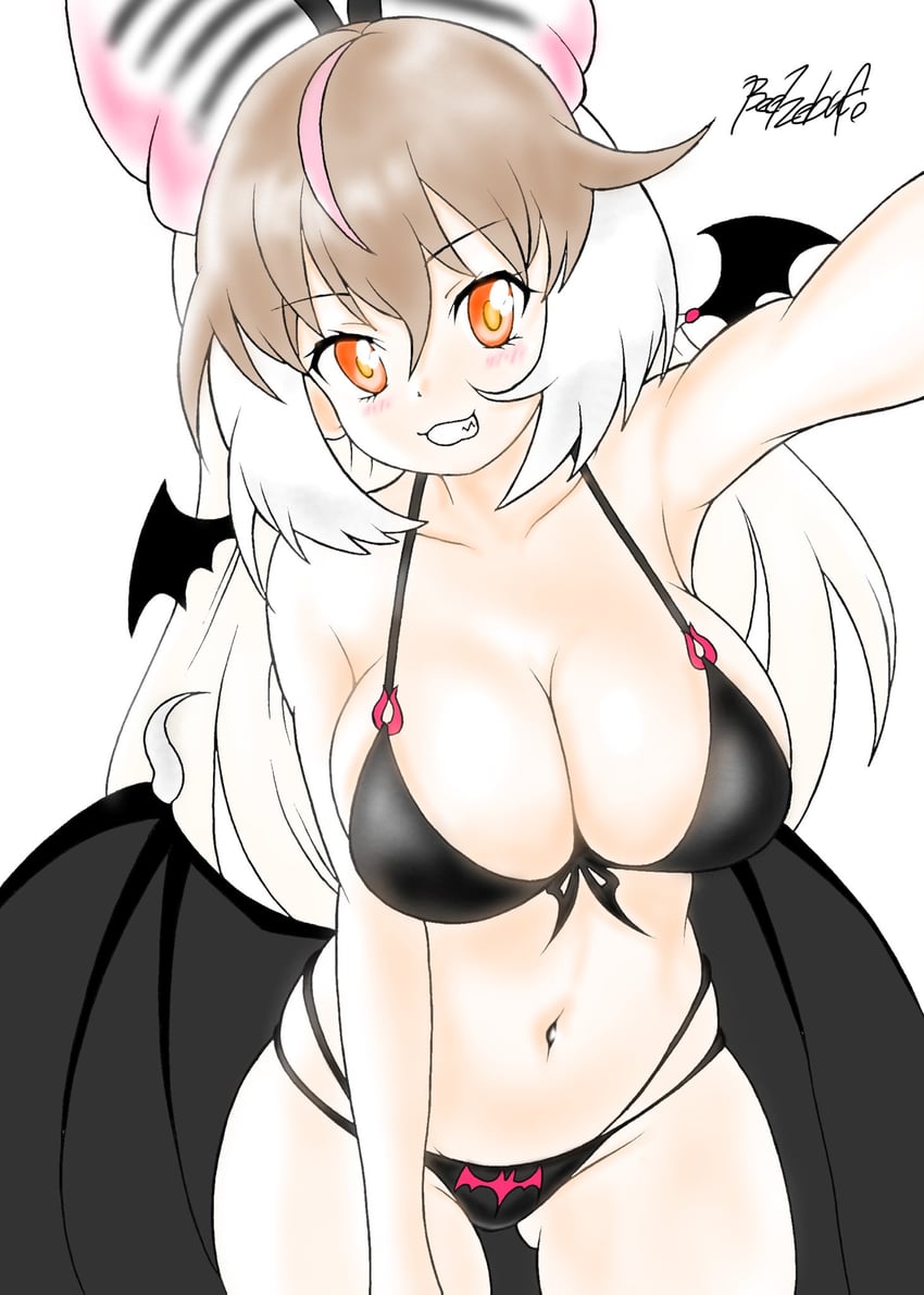 brown long-eared bat (kemono friends and 1 more) drawn by beelzebufofrog