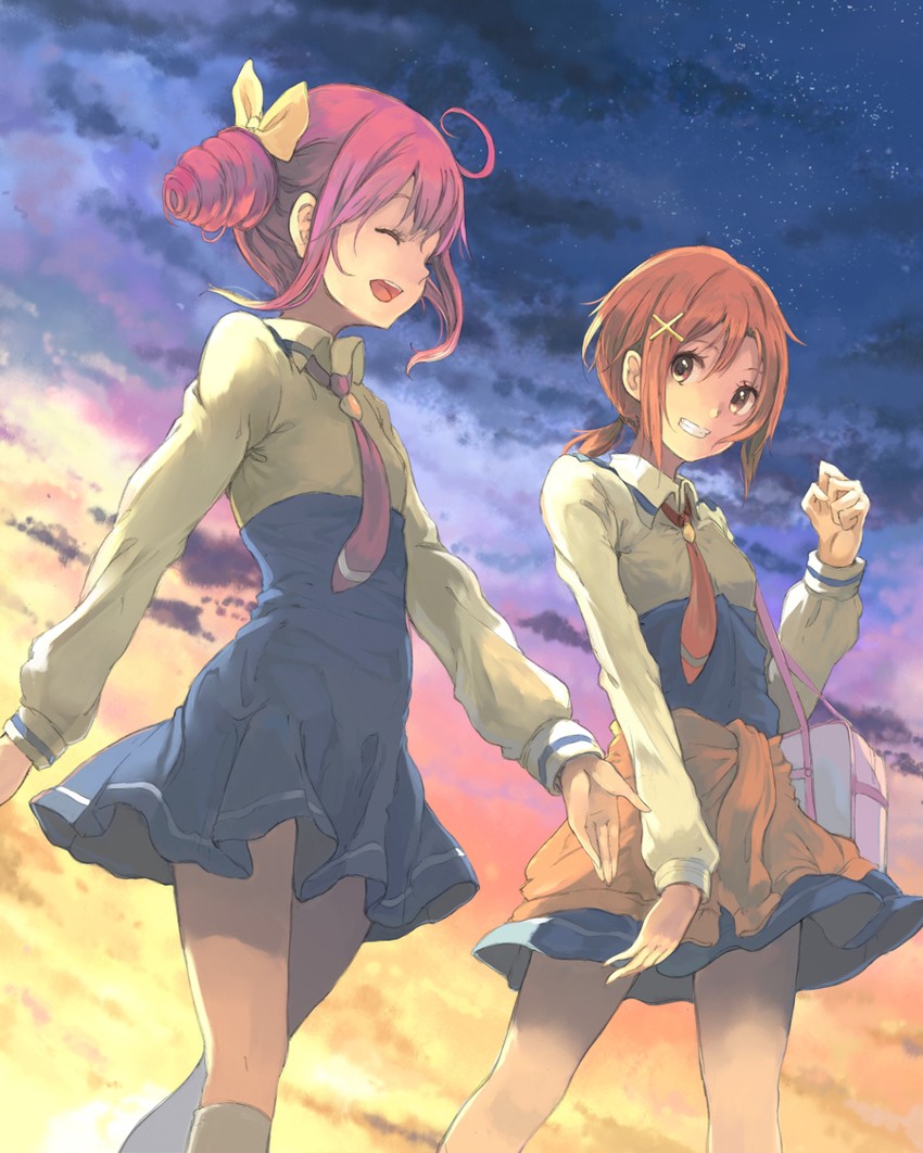 hino akane and hoshizora miyuki (precure and 1 more) drawn by toromi_chuuka