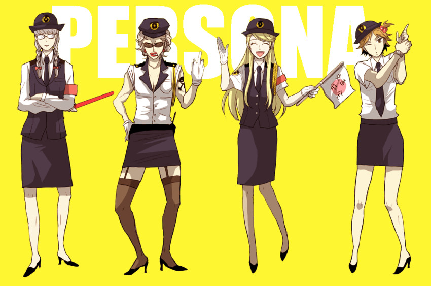 narukami yu, hanamura yousuke, tatsumi kanji, and kuma (persona and 1 more) drawn by sudachips