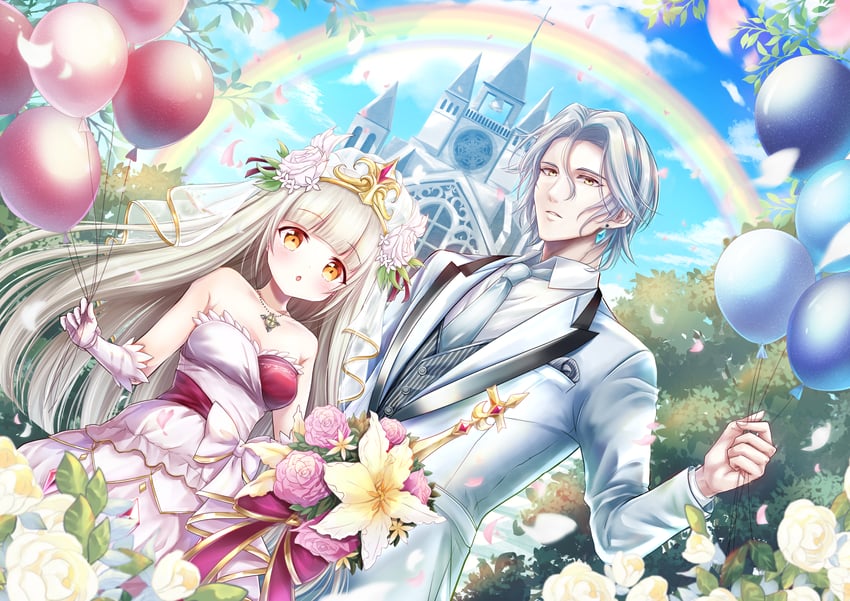 loussier ellerensia and ashley dina (shironeko project) drawn by naruse_hizuki