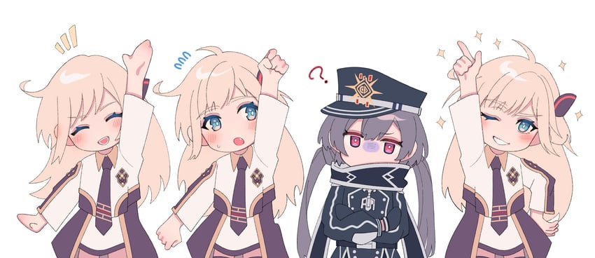 sky striker ace - raye and sky striker ace - roze (yu-gi-oh!) drawn by emptyayya