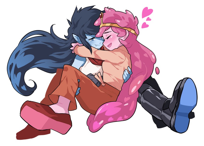 marceline abadeer and princess bonnibel bubblegum (adventure time) drawn by gomipomi