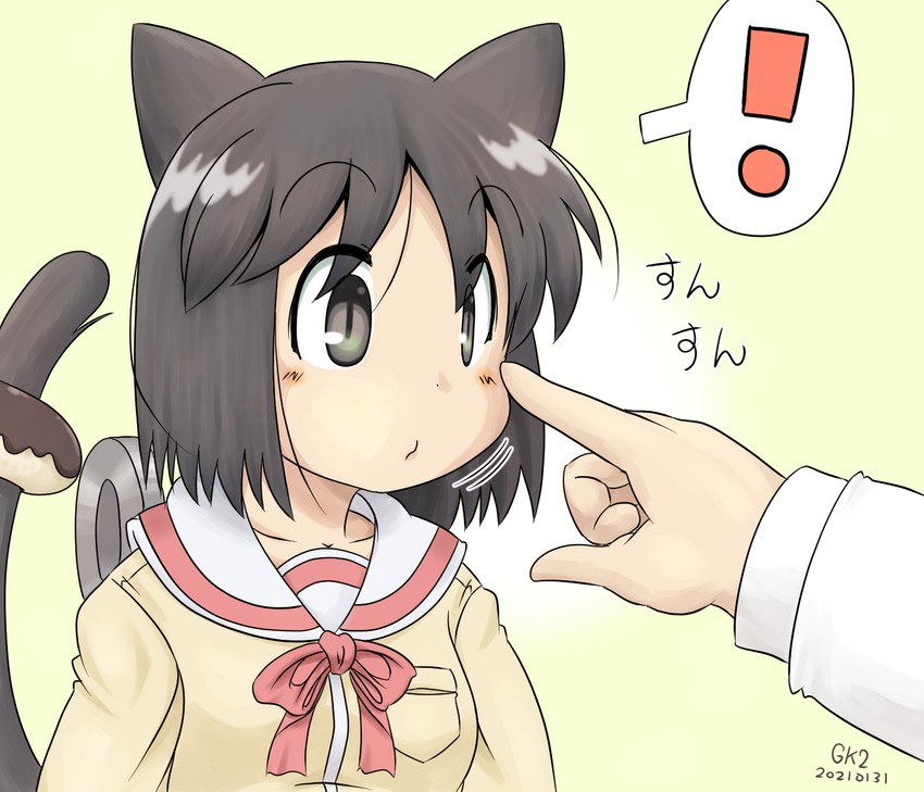 shinonome nano (nichijou) drawn by gaketsu