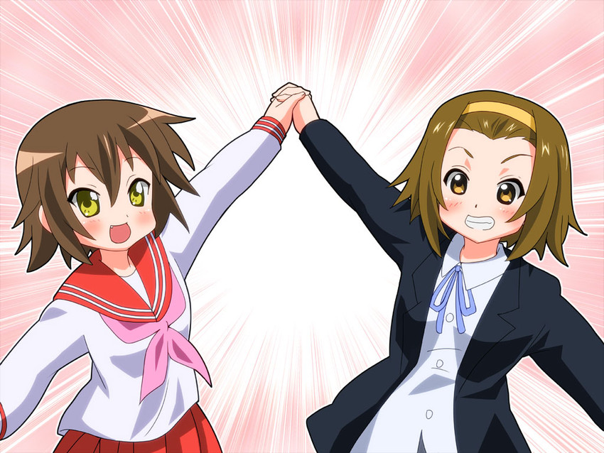 tainaka ritsu and kusakabe misao (k-on! and 1 more) drawn by yagami_(mukage)
