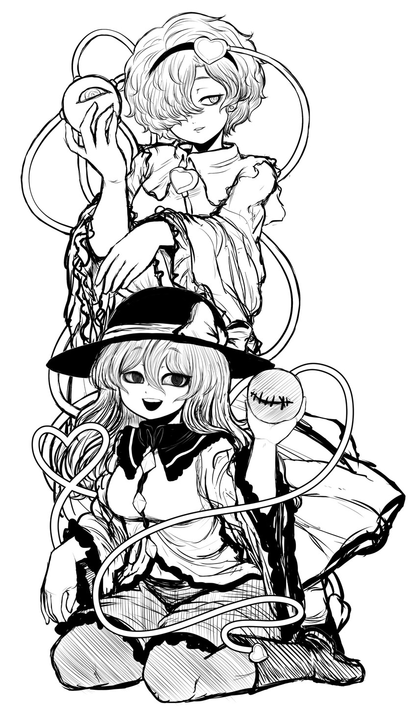 komeiji koishi and komeiji satori (touhou) drawn by miazuma_sarin