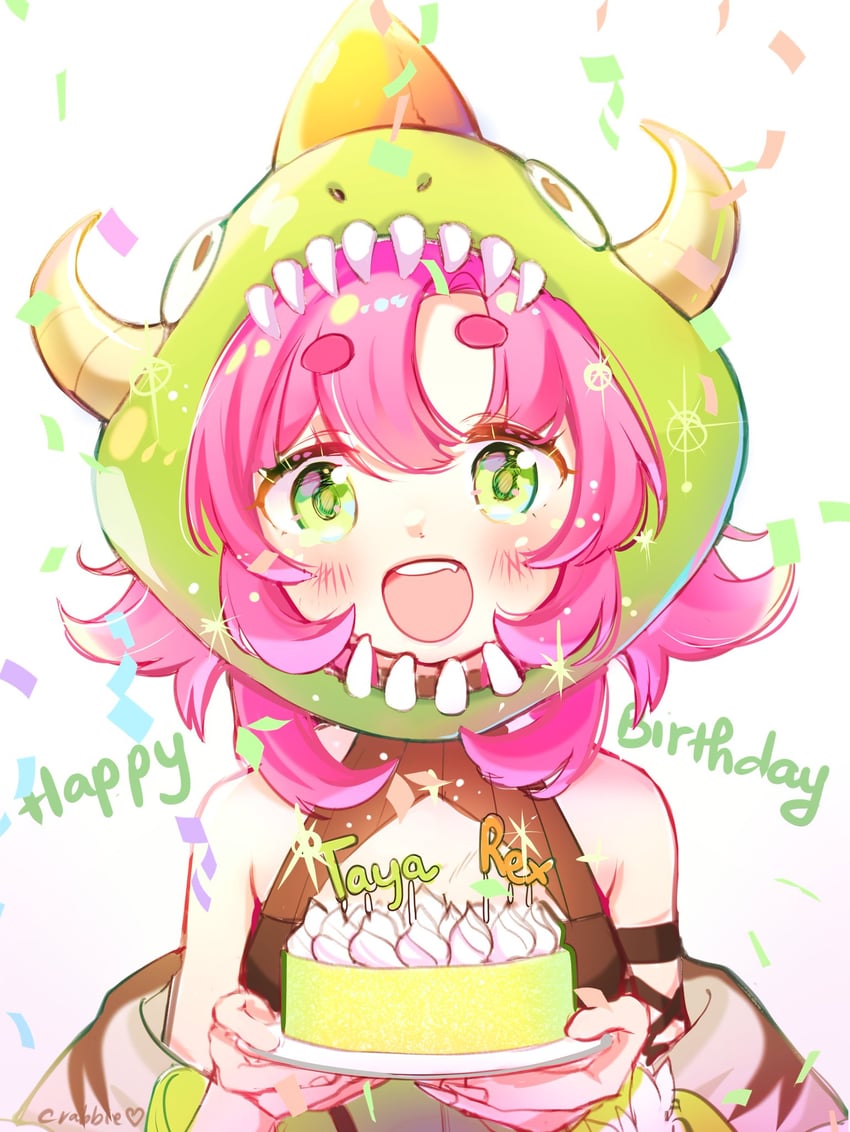 taya rex (indie virtual youtuber) drawn by crbbie