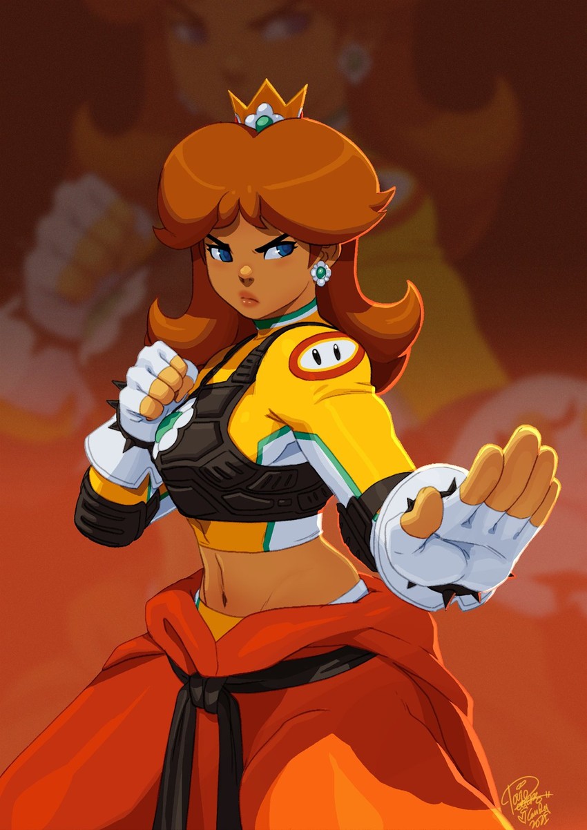 princess daisy (street fighter and 1 more) drawn by tovio_rogers