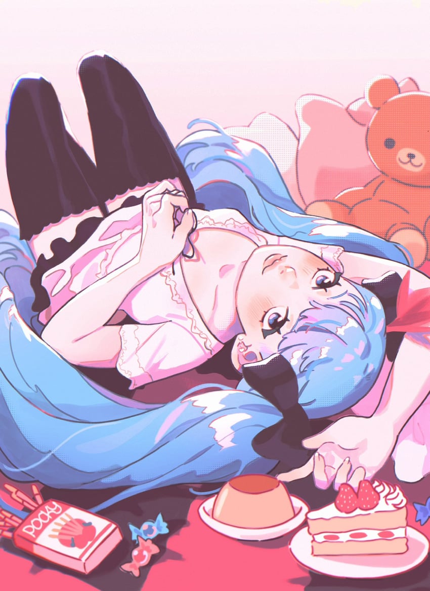 hatsune miku (vocaloid and 1 more) drawn by snickerdooble