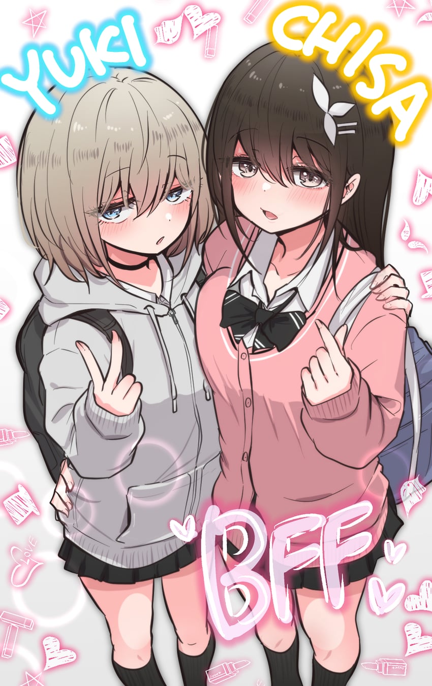 chisa and tomoyama yuki (original) drawn by torimogura