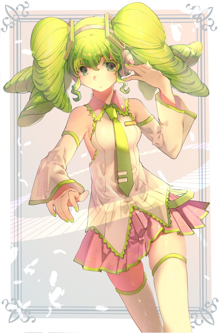 hatsune miku and falulu (vocaloid and 2 more) drawn by obligation_gimu