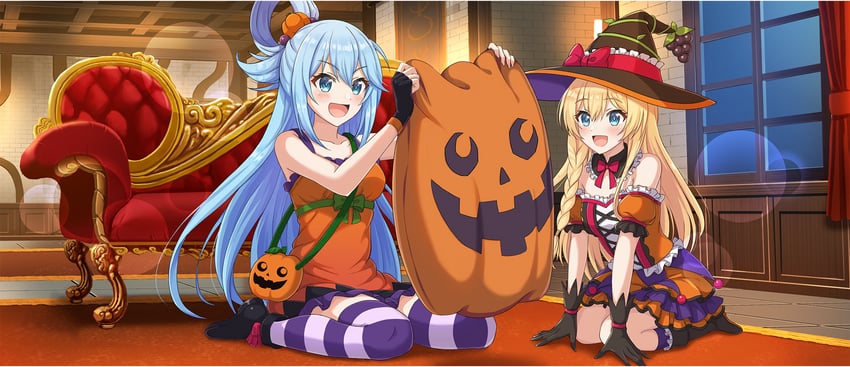 aqua and iris (kono subarashii sekai ni shukufuku wo! and 1 more)