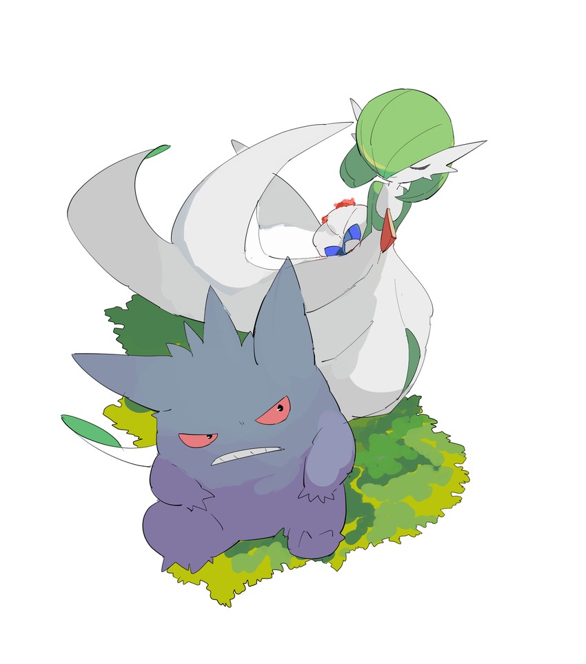gardevoir and gengar (pokemon and 2 more) drawn by apios