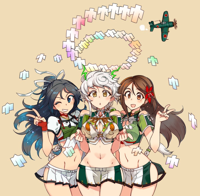 unryuu, katsuragi, amagi, amagi kai, katsuragi kai, and 1 more (kantai collection) drawn by kusanagi_tonbo