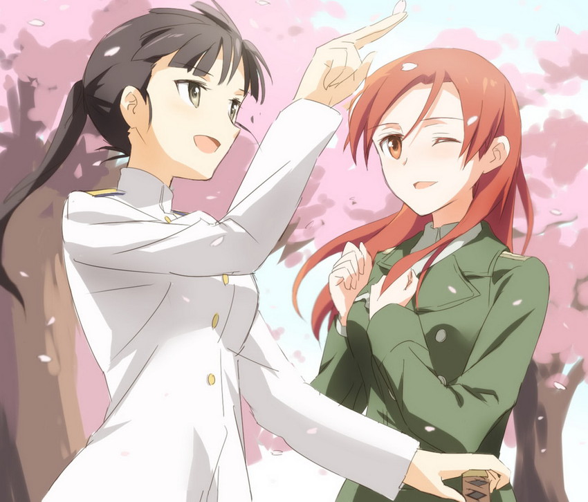 sakamoto mio and minna-dietlinde wilcke (world witches series and 1 more) drawn by kisetsu