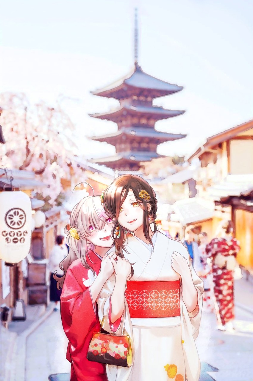 sukoya kana and shirayuki tomoe (nijisanji) drawn by sukoya_kana_(artist)