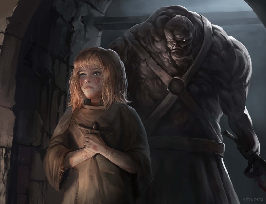the girl and prison guard (fear & hunger and 1 more) drawn by seonosta