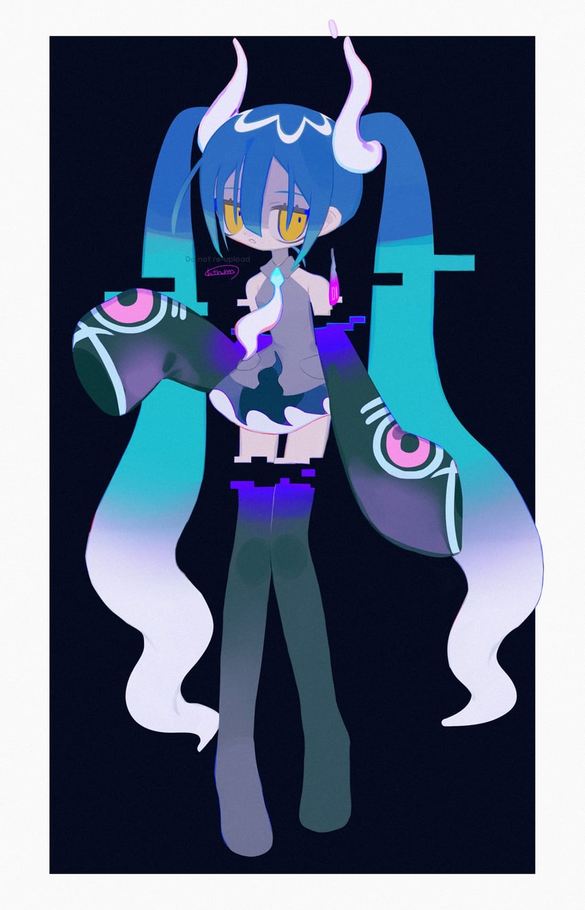 hatsune miku and ghost miku (pokemon and 2 more) drawn by htn_nm
