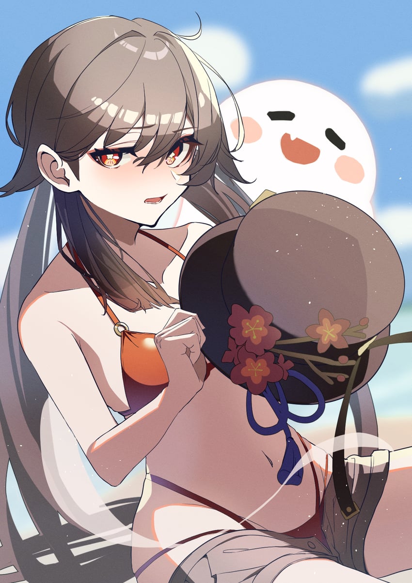 hu tao and boo tao (genshin impact) drawn by homake