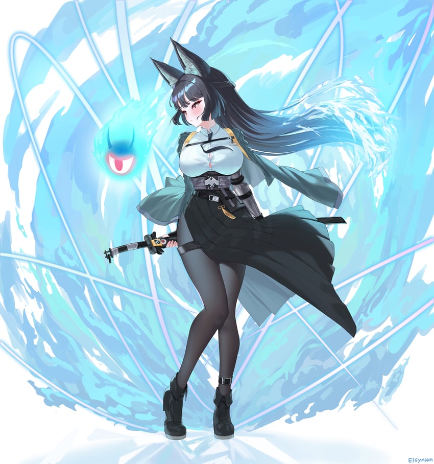 hoshimi miyabi and tailless (zenless zone zero) drawn by elsynien