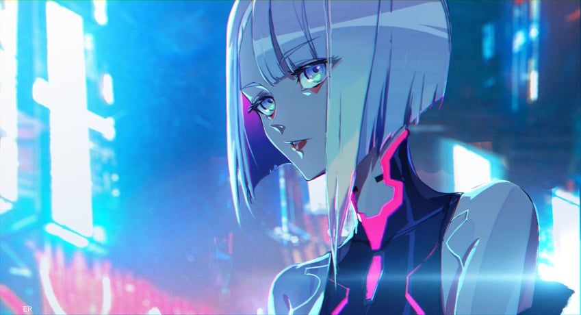lucy (cyberpunk and 1 more) drawn by eira_akatsuki