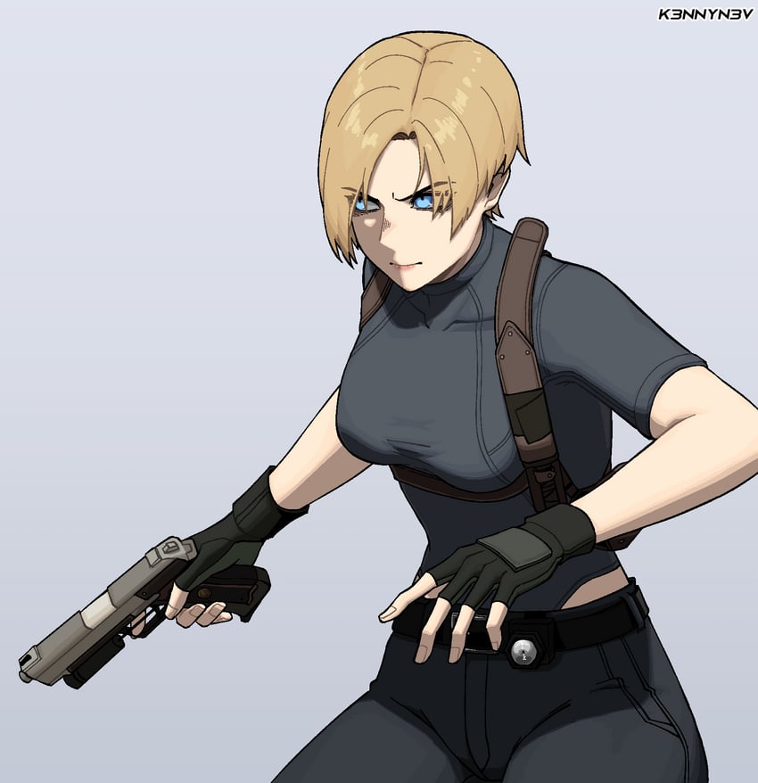 leon s. kennedy (resident evil and 1 more) drawn by k3nnyn3v