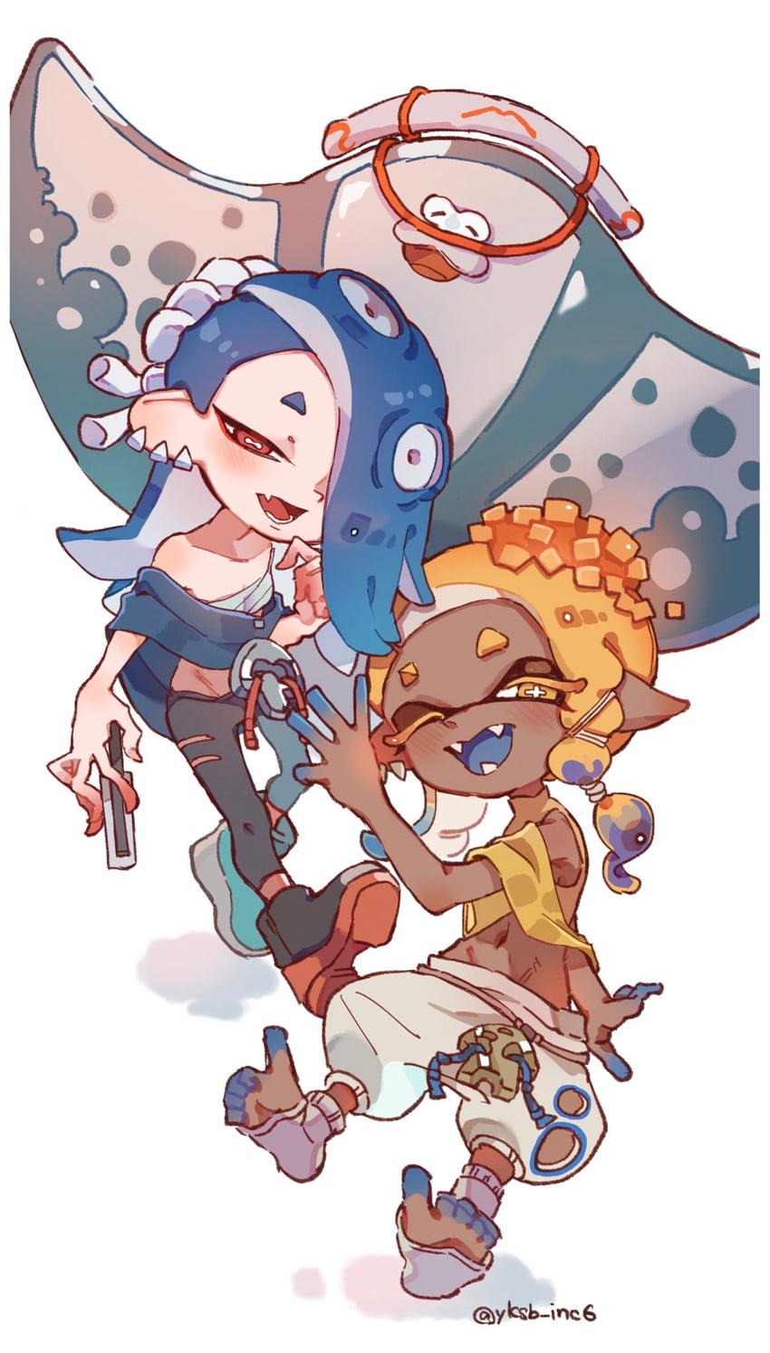 shiver, frye, and big man (splatoon and 1 more) drawn by yksb_inc6