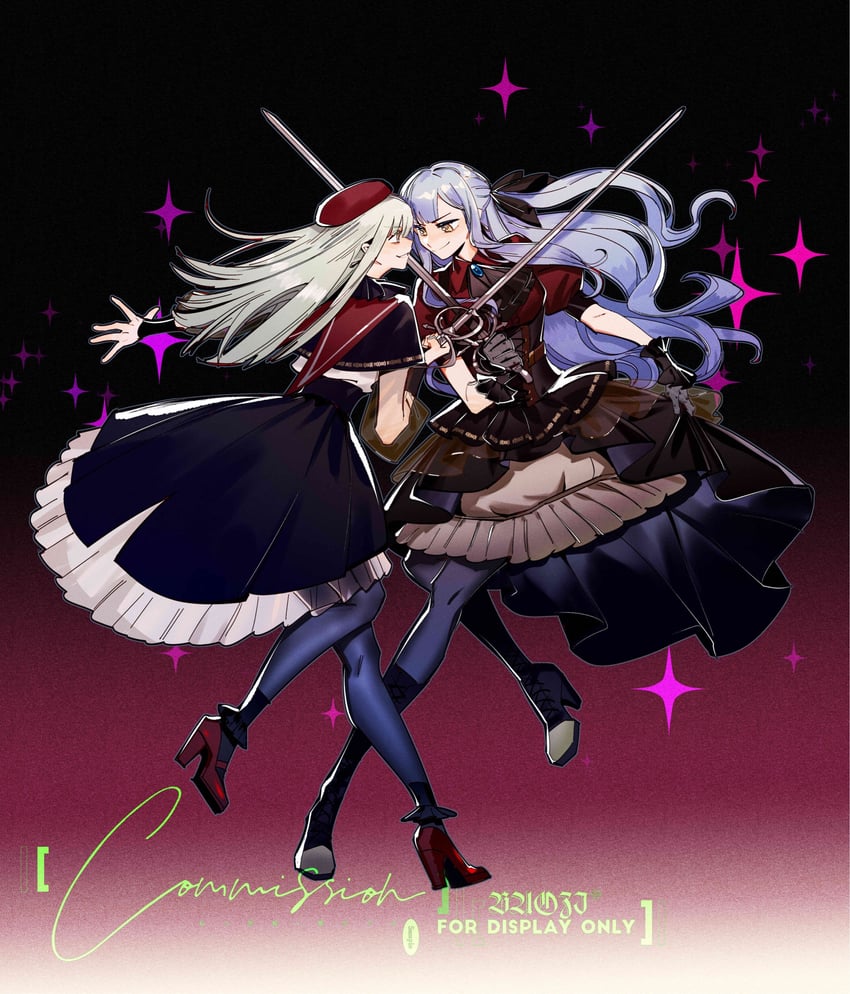 togawa sakiko, wakaba mutsumi, mortis, and oblivionis (bang dream! and 1 more) drawn by ji_jia_jingling