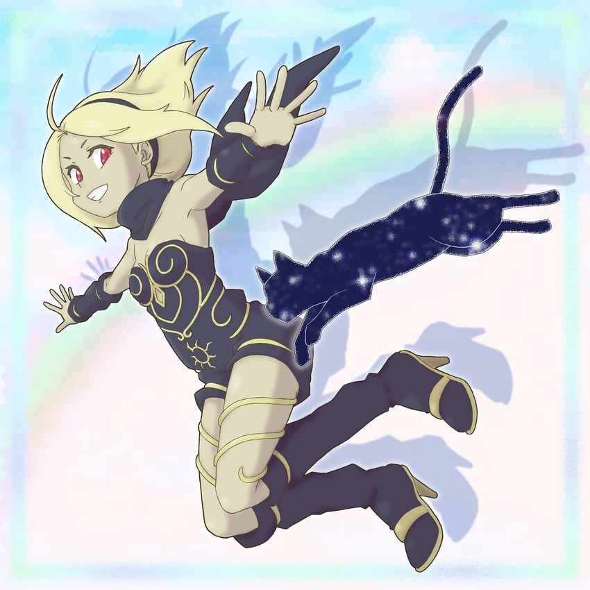 kitten and dusty (gravity daze and 1 more) drawn by mifusho3244