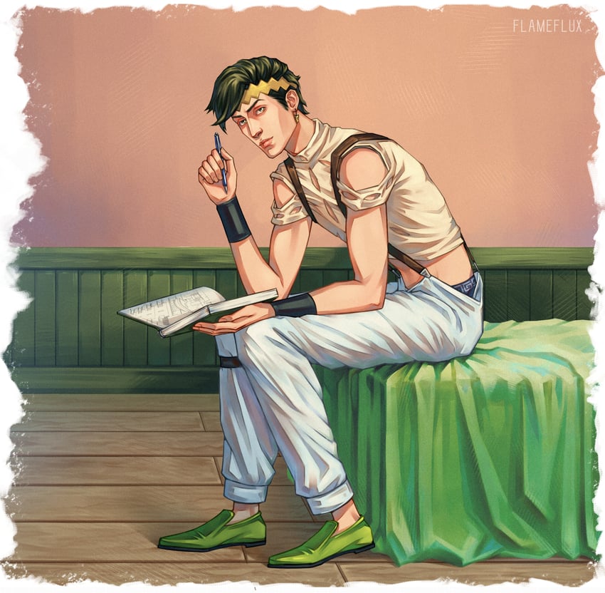kishibe rohan (jojo no kimyou na bouken and 1 more) drawn by flameflux