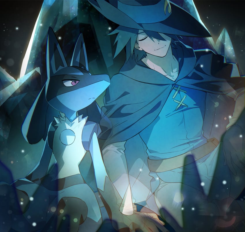 lucario and sir aaron (pokemon and 2 more) drawn by pkgllllllv