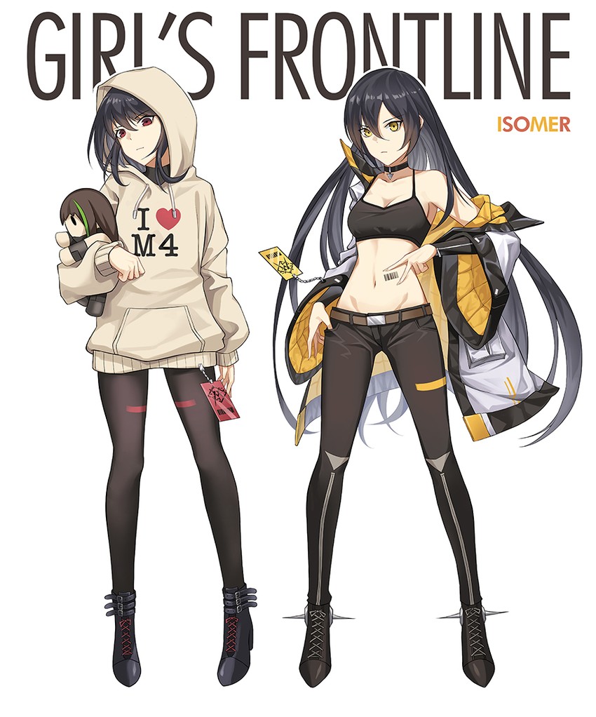 m4a1, nyto, isomer hivemind, and isomer (girls' frontline) drawn by ark_john_up