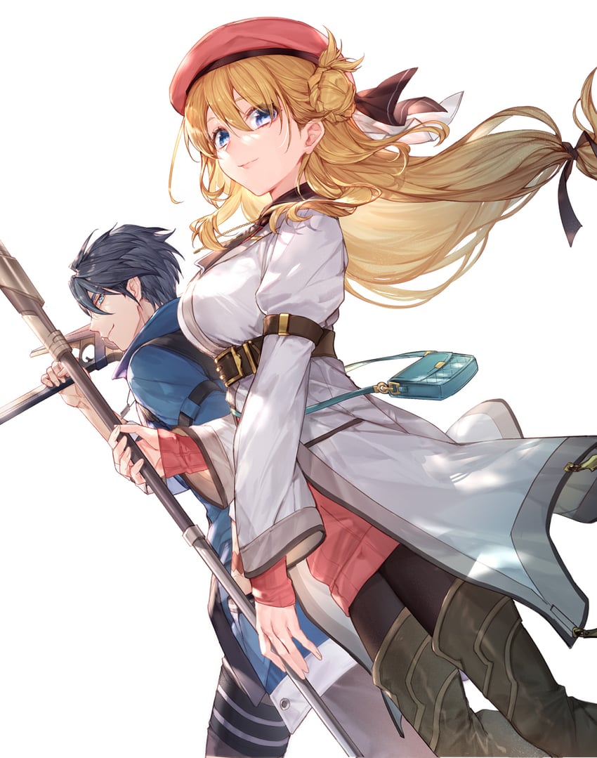 agnes claudel and van arkride (eiyuu densetsu and 2 more) drawn by achan_(blue_semi)