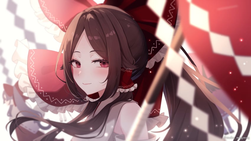hakurei reimu and gensokyo's first hakurei miko (touhou and 1 more) drawn by maka_(user_rryf2748)