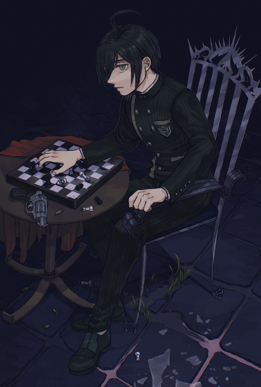 saihara shuichi (danganronpa and 1 more) drawn by kudo_(kddrv3)
