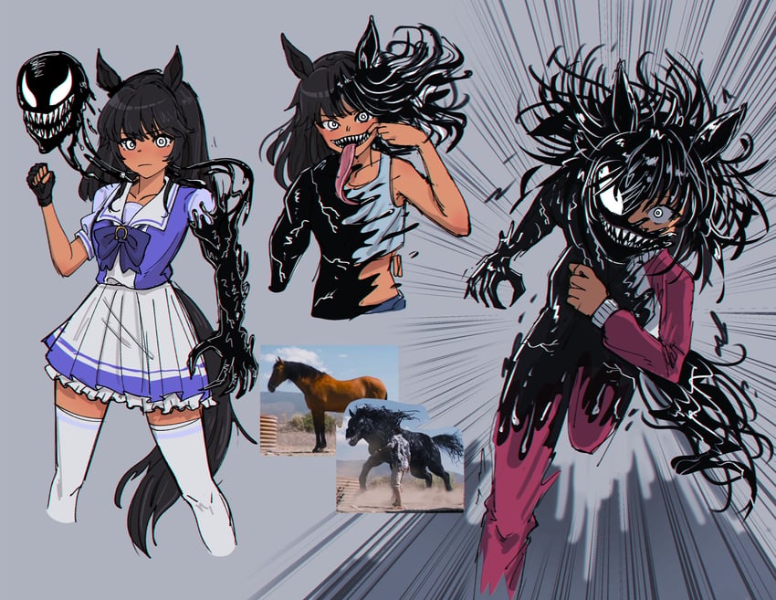 venom (original and 3 more) drawn by foxtrot_(foxtrotfridays)
