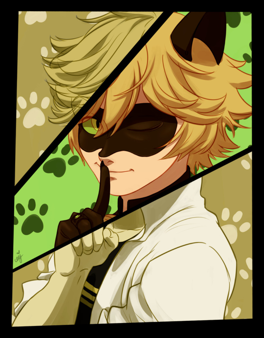 adrien agreste and chat noir (miraculous ladybug) drawn by ceejles