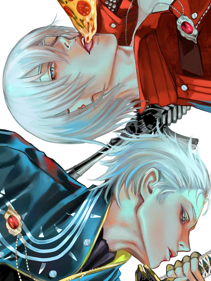 dante and vergil (devil may cry and 1 more) drawn by henoopd