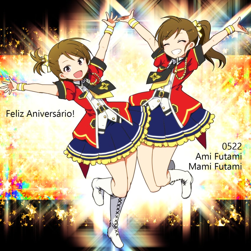 futami mami and futami ami (idolmaster and 2 more) drawn by kidachi