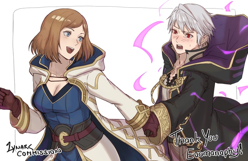 male robin, kiran, and female kiran (fire emblem and 1 more) drawn by lynarc