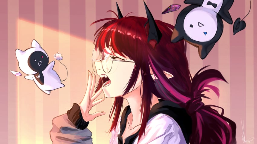 irys, bloom, and gloom (hololive and 1 more) drawn by tagcaat