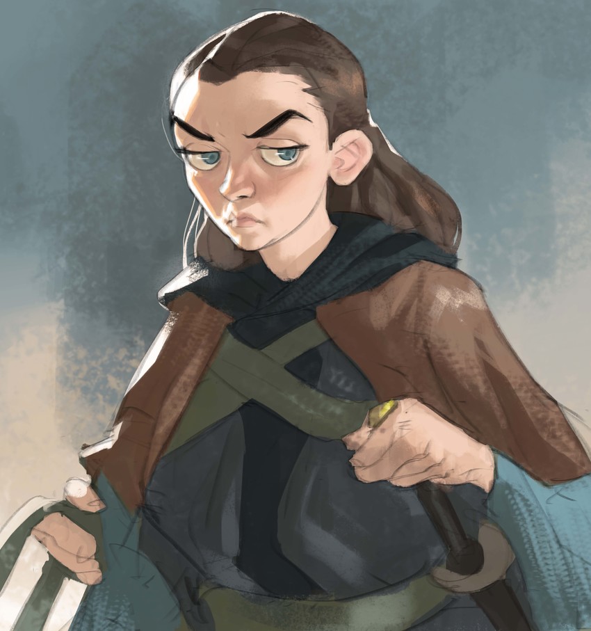 arya stark (a song of ice and fire and 1 more) drawn by ramon_nunez